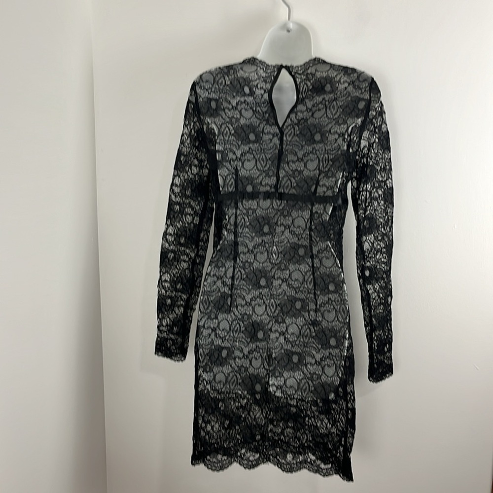 Unbranded Black Lace Overlay Dress Women's Size S - Picture 6 of 8